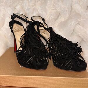Black suede Louboutin